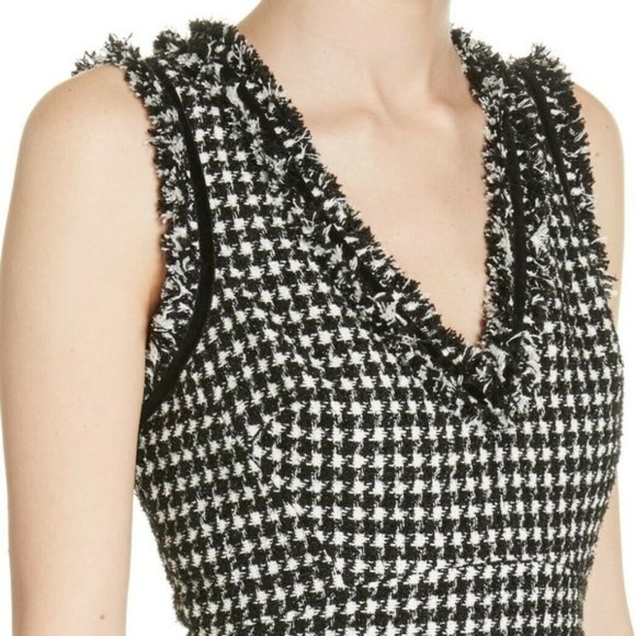 KATE SPADE Black White Tweed Houndstooth Dress - Picture 8 of 9